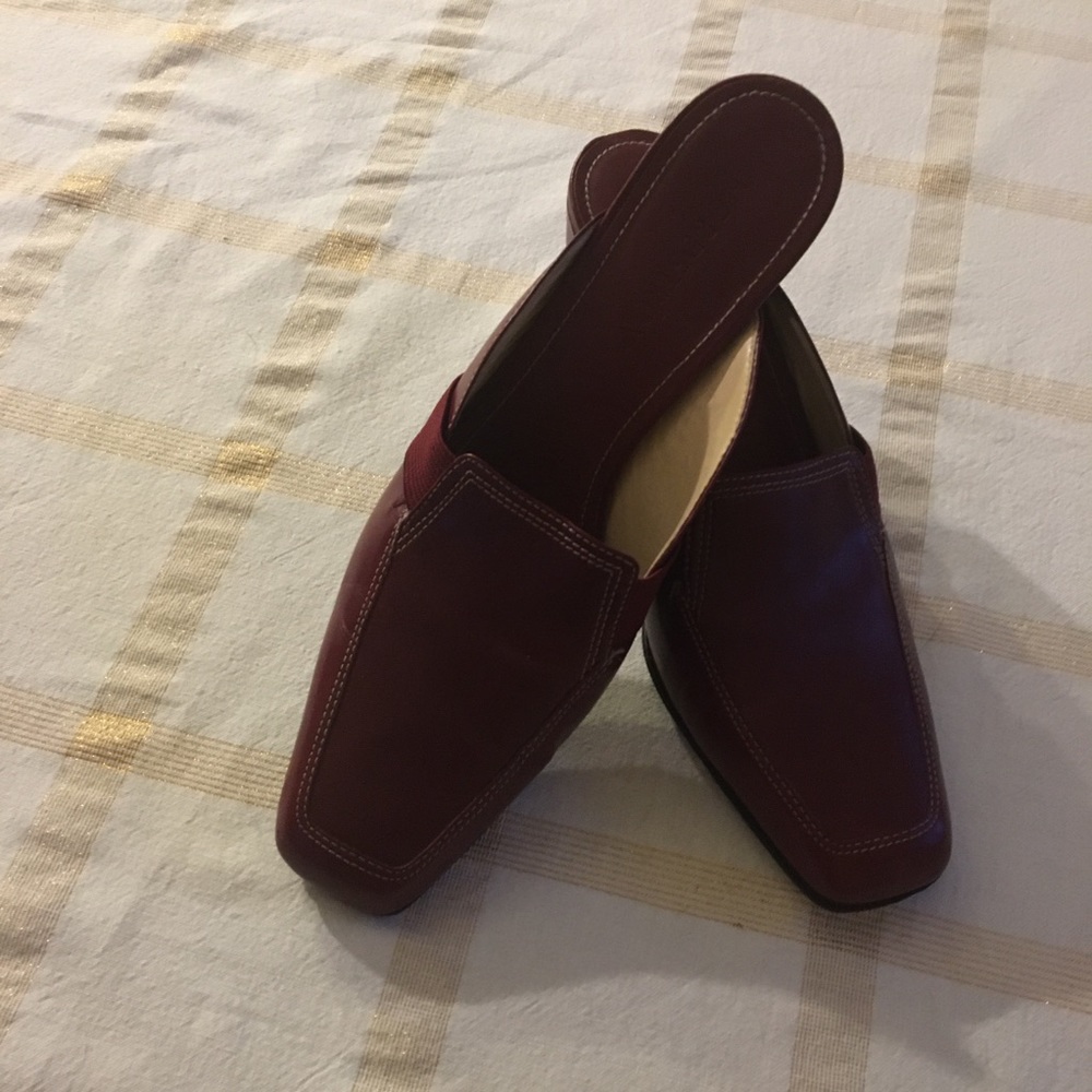 10M DEEP RED NORDSTROM LEATHER SHOES - Picture 7 of 9